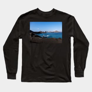 Pelican on Bartolome Island, Galapagos Long Sleeve T-Shirt